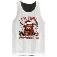 IM Fine Everything Is Fine Funny Christmas Mesh Reversible Basketball Jersey Tank