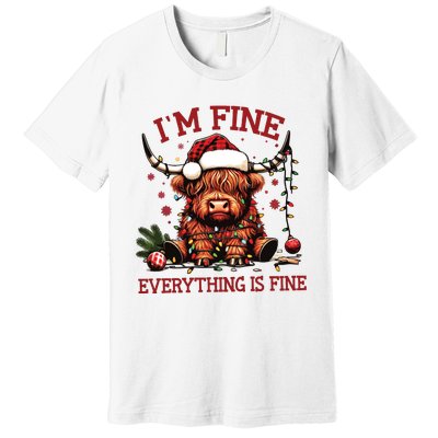 IM Fine Everything Is Fine Funny Christmas Premium T-Shirt