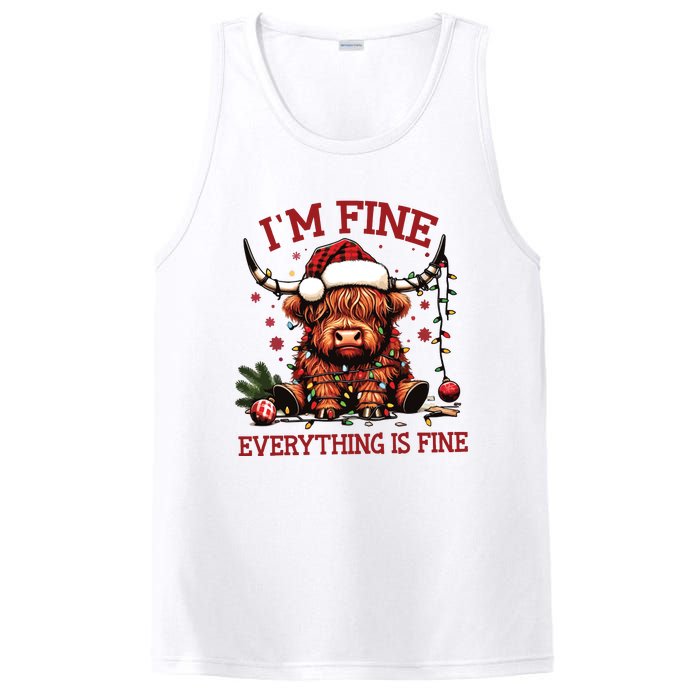 IM Fine Everything Is Fine Funny Christmas PosiCharge Competitor Tank