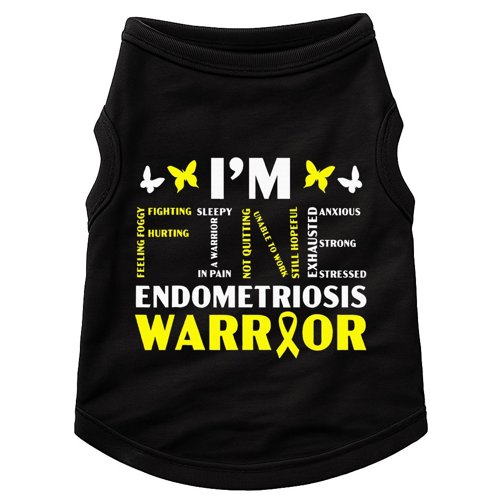 IM Fine Endo Warrior Endometriosis Awareness Doggie Tank