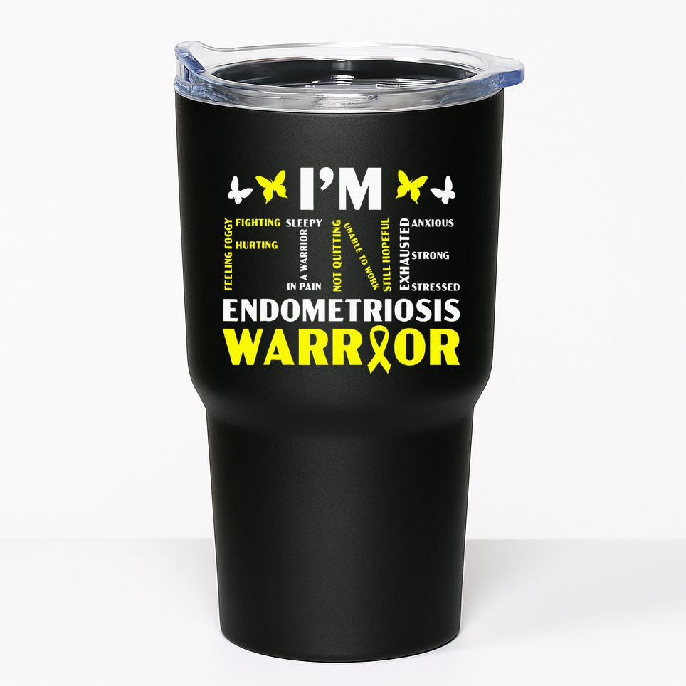 IM Fine Endo Warrior Endometriosis Awareness Tumbler