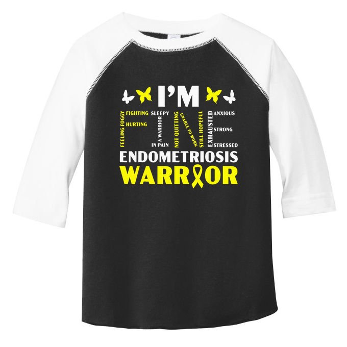 IM Fine Endo Warrior Endometriosis Awareness Toddler Fine Jersey T-Shirt