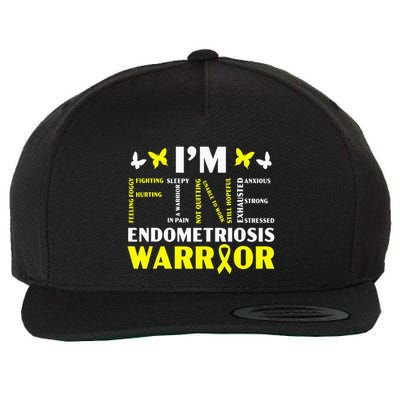 IM Fine Endo Warrior Endometriosis Awareness Wool Snapback Cap