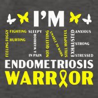 IM Fine Endo Warrior Endometriosis Awareness Vector Backpack