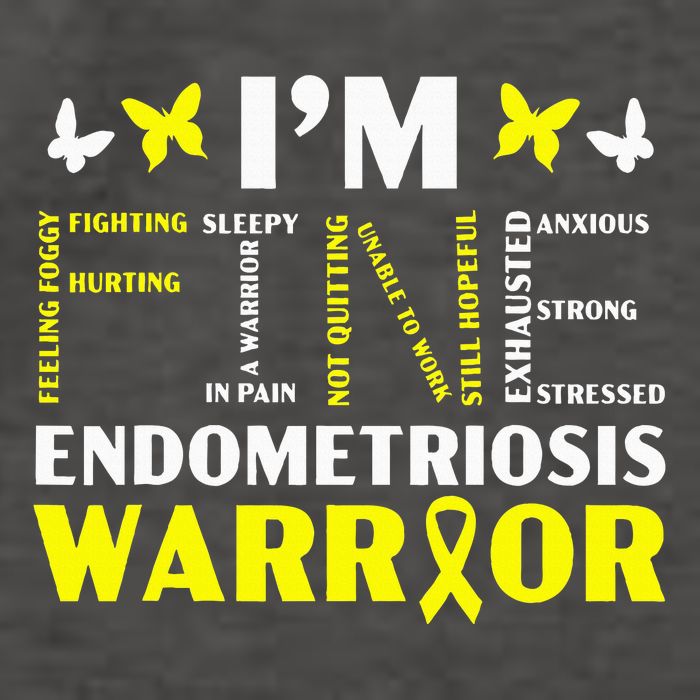 IM Fine Endo Warrior Endometriosis Awareness Vector Backpack