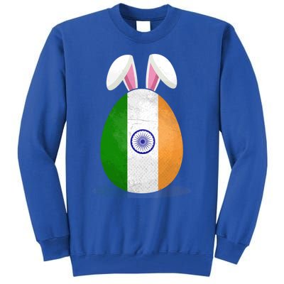 India Flag Egg Bunny Ears Indian Easter Sunday Gift Tall Sweatshirt