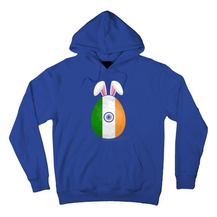 India Flag Egg Bunny Ears Indian Easter Sunday Gift Tall Hoodie