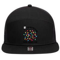 I’M Fine Everything Is Fine Tangled Christmas Lights 7 Panel Mesh Trucker Snapback Hat