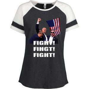 I Fully Endorse President Trump Enza Ladies Jersey Colorblock Tee