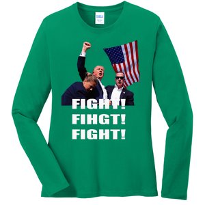 I Fully Endorse President Trump Ladies Long Sleeve Shirt