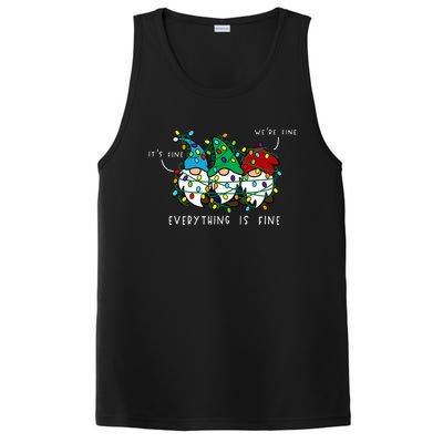 ItS Fine Everything Is Fine Xmas Lights Gnome Christmas PosiCharge Competitor Tank