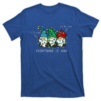 ItS Fine Everything Is Fine Xmas Lights Gnome Christmas T-Shirt