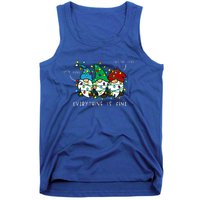 ItS Fine Everything Is Fine Xmas Lights Gnome Christmas Tank Top