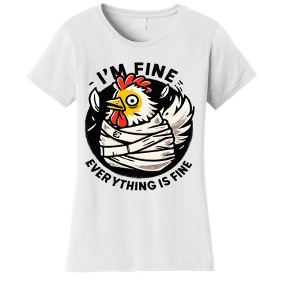 Its Fine Everything Is Fine Crazy Chicken In Straight Jacket Women's T-Shirt