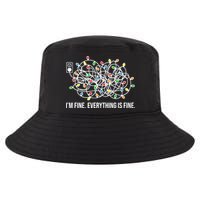 I'm Fine Everything Is Fine Funny Christmas Lights Cool Comfort Performance Bucket Hat
