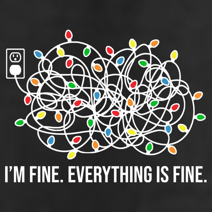 I'm Fine Everything Is Fine Funny Christmas Lights Cool Comfort Performance Bucket Hat