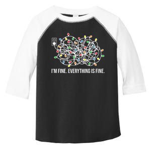 I'm Fine Everything Is Fine Funny Christmas Lights Toddler Fine Jersey T-Shirt