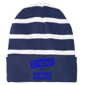 I Fight For Voting Rights Striped Beanie with Solid Band