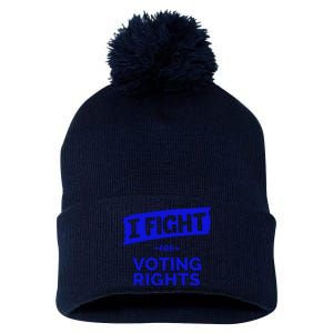 I Fight For Voting Rights Pom Pom 12in Knit Beanie