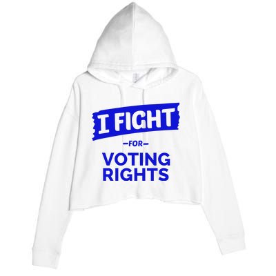 I Fight For Voting Rights Crop Fleece Hoodie