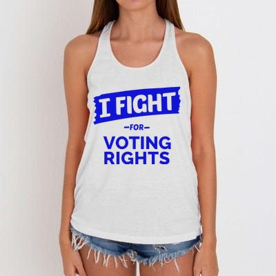 I Fight For Voting Rights Women's Knotted Racerback Tank