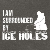 Ice Fishing Funny I Am Surrounded By Ice Holes Gift Great Gift Cotton Canvas Backpack