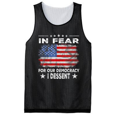 I Fear For Our Democracy I Dissent Mesh Reversible Basketball Jersey Tank