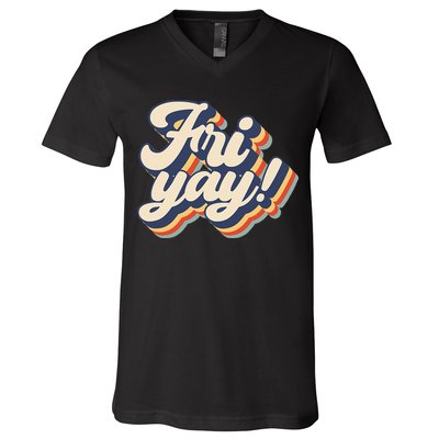 It's Friyay Funny Teacher & Mom Friday Back To School V-Neck T-Shirt