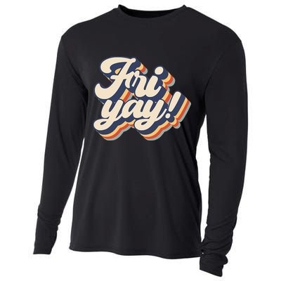 It's Friyay Funny Teacher & Mom Friday Back To School Cooling Performance Long Sleeve Crew