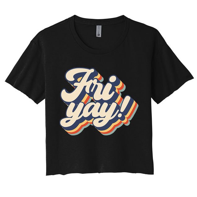 It's Friyay Funny Teacher & Mom Friday Back To School Crop Top