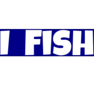 I Fish Fisher Cute Gift Bumper Sticker