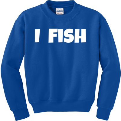 I Fish Fisher Cute Gift Kids Sweatshirt