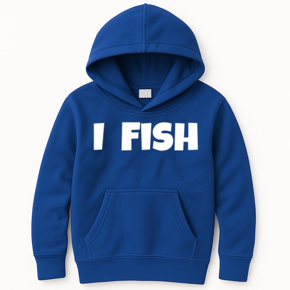 I Fish Fisher Cute Gift Kids Hoodie