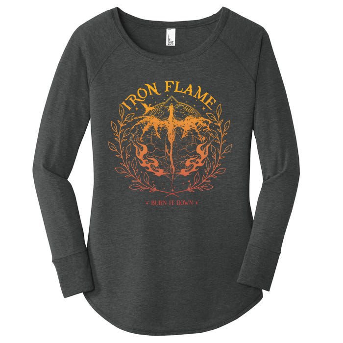 Iron Flame Fourth Wing Rebecca Yarros Dragon Rider Women's Perfect Tri Tunic Long Sleeve Shirt