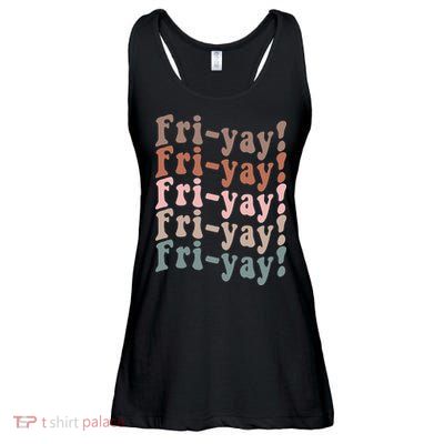 It's Friyay Finally Friday Funny Weekend Vibes Teacher Mom Ladies Essential Flowy Tank