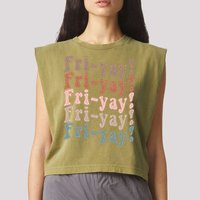 It's Friyay Finally Friday Funny Weekend Vibes Teacher Mom Garment-Dyed Women's Muscle Tee