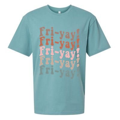It's Friyay Finally Friday Funny Weekend Vibes Teacher Mom Sueded Cloud Jersey T-Shirt