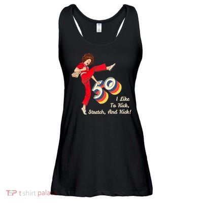 I’m Fifty five-oh 50 Funny Sally Kick Lady O’Malley Birthday Ladies Essential Flowy Tank