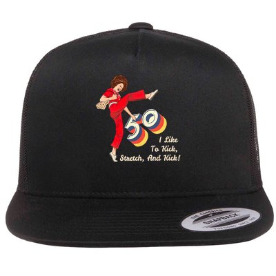 I’m Fifty five-oh 50 Funny Sally Kick Lady O’Malley Birthday Flatbill Hat