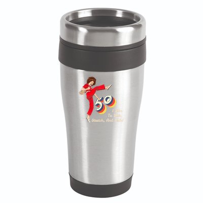 I’m Fifty five-oh 50 Funny Sally Kick Lady O’Malley Birthday 16oz Travel Tumbler