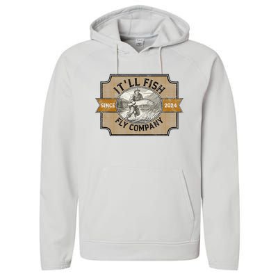 ItLl Fish Fly Company Performance Fleece Hoodie