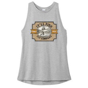 ItLl Fish Fly Company Ladies PosiCharge Tri-Blend Wicking Tank