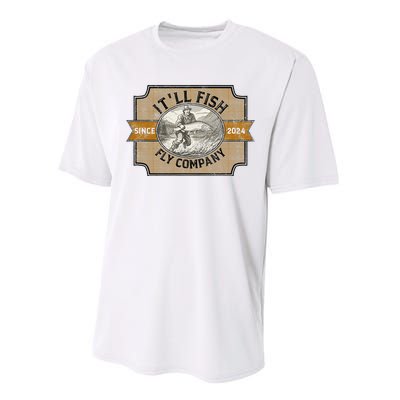 ItLl Fish Fly Company Performance Sprint T-Shirt