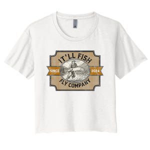 ItLl Fish Fly Company Women's Crop Top Tee