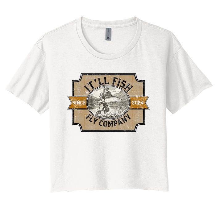 ItLl Fish Fly Company Women's Crop Top Tee