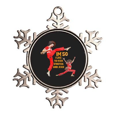 I’M Fifty Five Oh 50 Funny Sally Kick Lady O’Malley Birthday Metallic Star Ornament