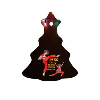 I’M Fifty Five Oh 50 Funny Sally Kick Lady O’Malley Birthday Ceramic Tree Ornament