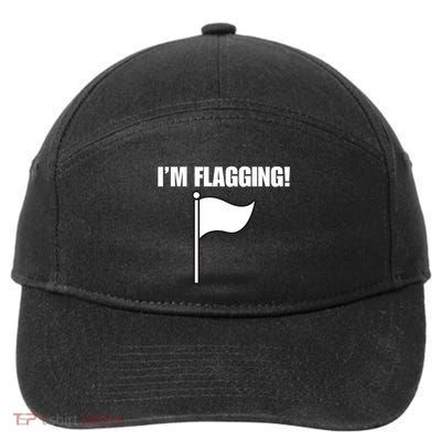 IM Flagging Funny Surrender White Flag 7-Panel Snapback Hat