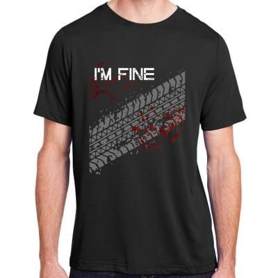 IM Fine Funny Tire Track Adult ChromaSoft Performance T-Shirt