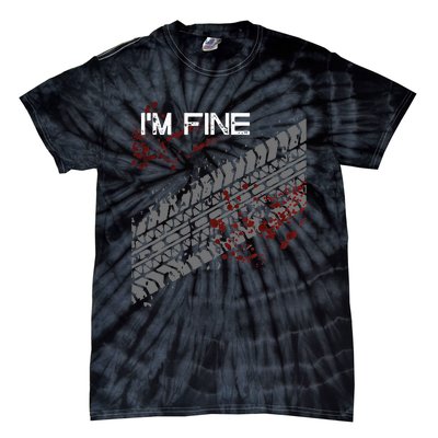 IM Fine Funny Tire Track Tie-Dye T-Shirt